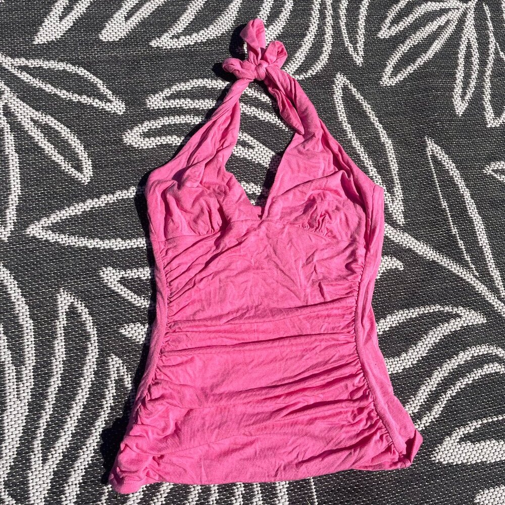 Trina Turk Pink Halter Top